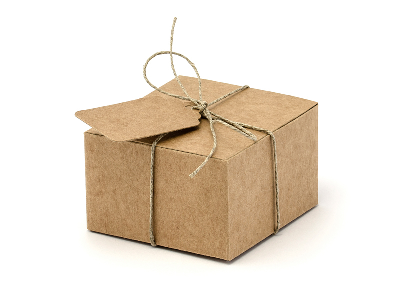 Obrázek k výrobku 20336 - PartyDeco darčeková krabička na výslužku v prírodnej farbe dreva (10 ks)