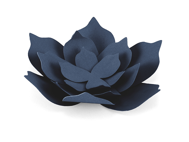 Obrázek k výrobku 20407 - PartyDeco Dekorácia papierová kvety  tmavomodrá farba (3 ks)