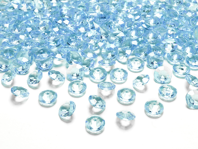 Obrázek k výrobku 20873 - PartyDeco Diamantové konfety modré (100 ks)