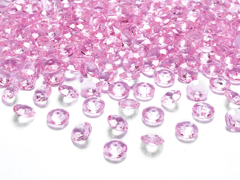 Obrázek k výrobku 20871 - PartyDeco Diamantové konfety ružové (100 ks)