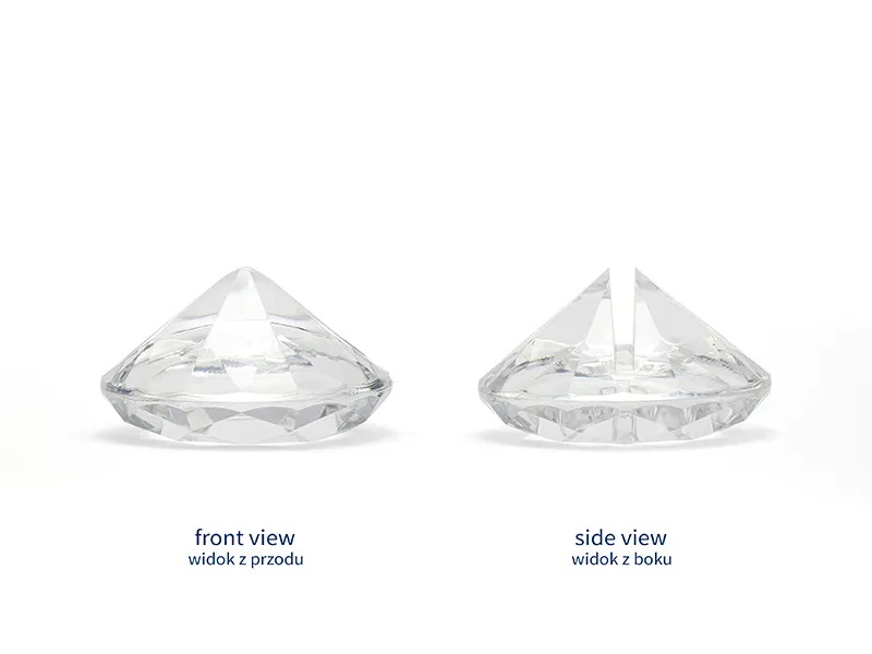 Obrázek k výrobku 22293 - PartyDeco Diamantový držiak na menovky priehľadný(40mm)