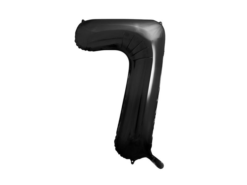 Obrázek k výrobku 21374 - PartyDeco Fóliový balón číslo \"7\" čierny (86 cm)