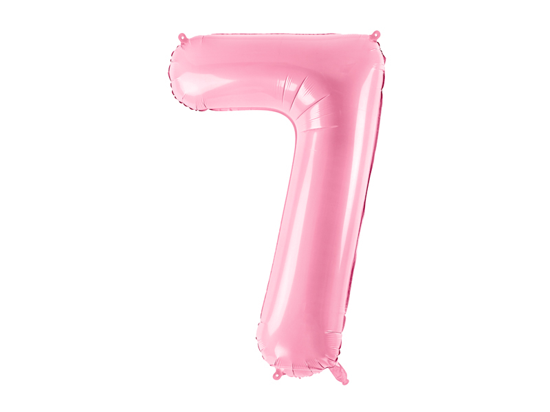 Obrázek k výrobku 21513 - PartyDeco Fóliový balón číslo \"7\"ružový (86 cm)