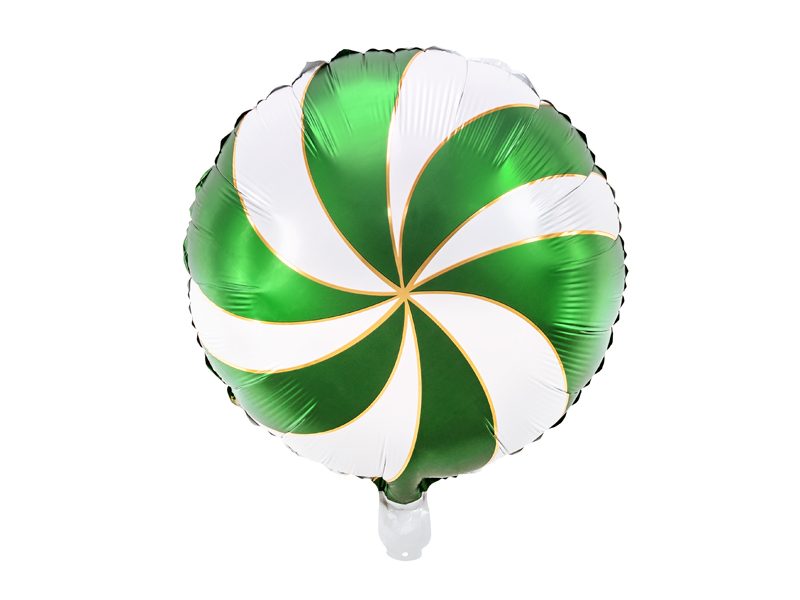 Obrázek k výrobku 20947 - PartyDeco Fóliový balón Cukrík zeleno-biely