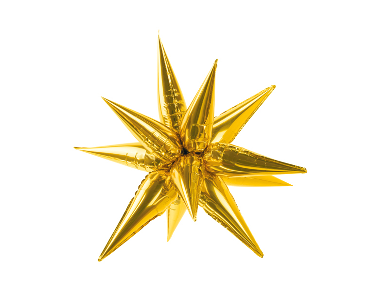 Obrázek k výrobku 20985 - PartyDeco Fóliový balón Hviezda zlatá (70 cm)