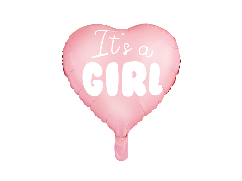 Obrázek k výrobku 21347 - PartyDeco Fóliový balón Itś a GIRL ružový 45 cm