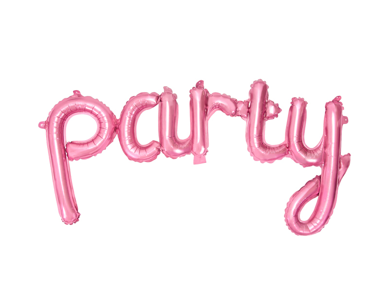 Obrázek k výrobku 21555 - PartyDeco Fóliový balón Party ružový (80x40 cm)