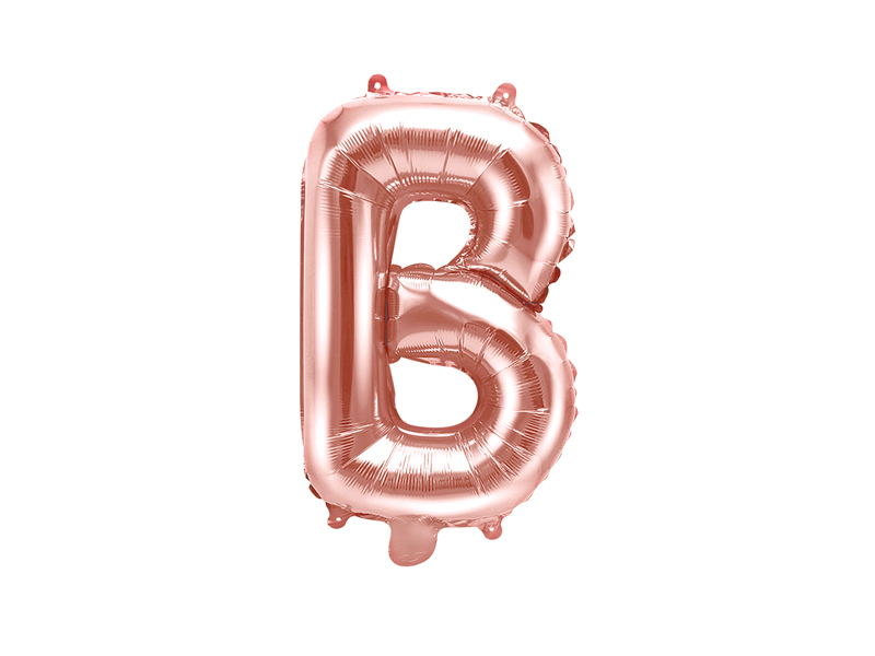 Obrázek k výrobku 21573 - PartyDeco Fóliový balón písmeno \"B\" ružové zlato (35 cm)