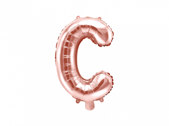 Obrázek k výrobku 21569 - PartyDeco Fóliový balón písmeno \"C\" ružové zlato (35 cm)