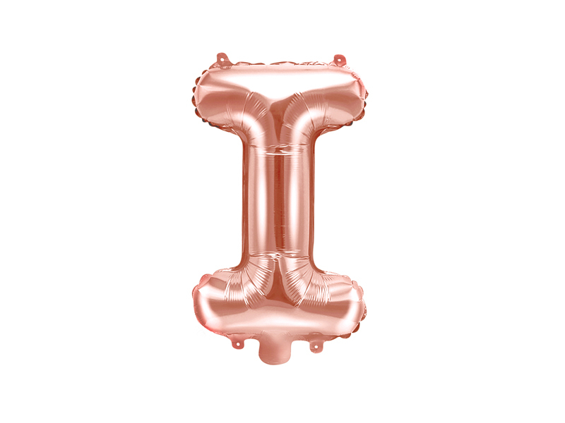 Obrázek k výrobku 21568 - PartyDeco Fóliový balón písmeno \"I\" ružové zlato (35 cm)
