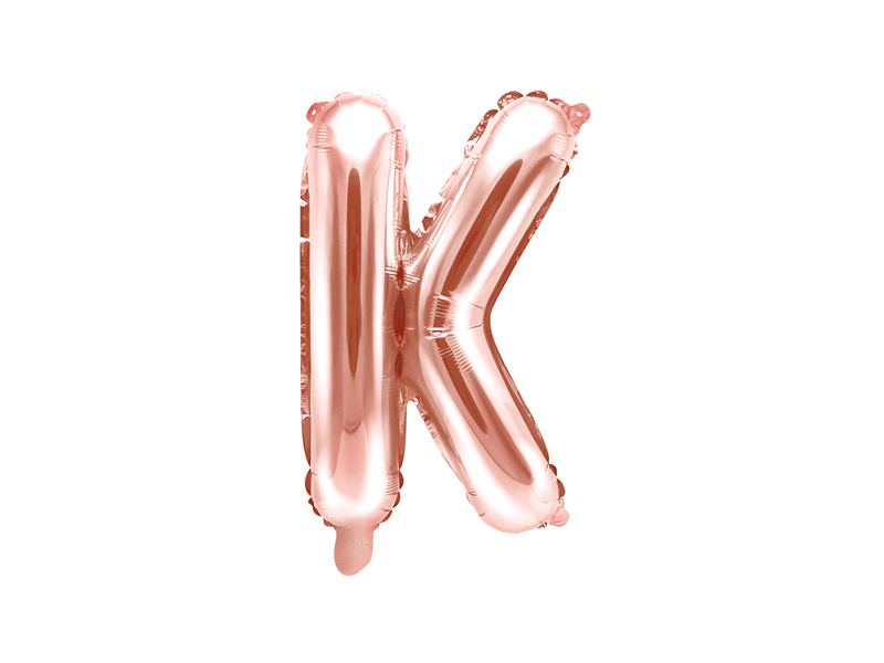 Obrázek k výrobku 21561 - PartyDeco Fóliový balón písmeno \"K\" ružové zlato (35 cm)