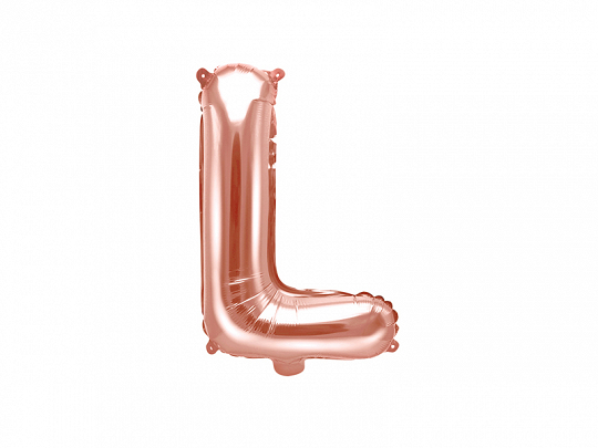 Obrázek k výrobku 21576 - PartyDeco Fóliový balón písmeno \"L\" ružové zlato (35 cm)