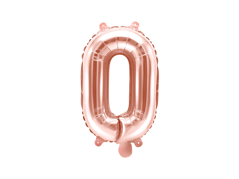 Obrázek k výrobku 21556 - PartyDeco Fóliový balón písmeno \"O\" ružové zlato (35 cm)