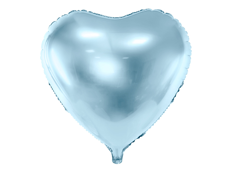 Obrázek k výrobku 20881 - PartyDeco Fóliový balón Srdce bledomodré 45 cm
