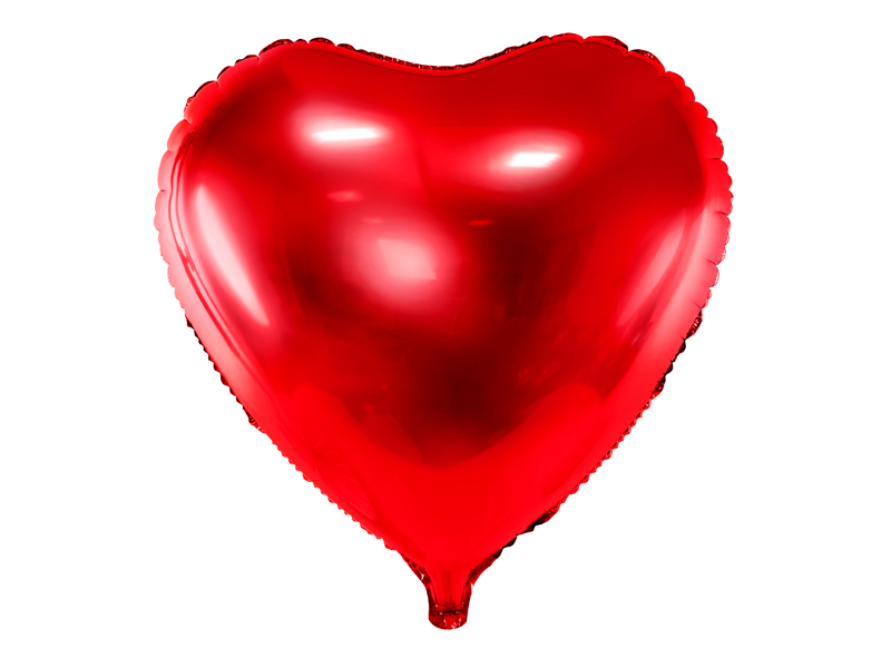 Obrázek k výrobku 20230 - PartyDeco Fóliový balón Srdce červené 45 cm