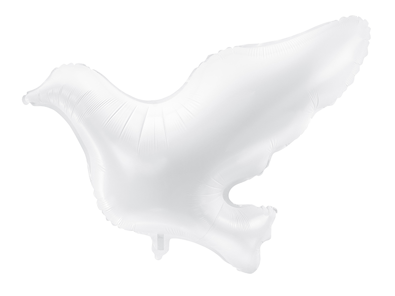 Obrázek k výrobku 20225 - PartyDeco Fóliový balónik  holubica biela 1 ks