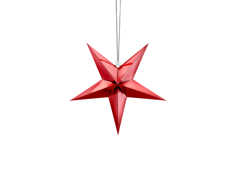 Obrázek k výrobku 20253 - PartyDeco Hviezda červená (1 ks)
