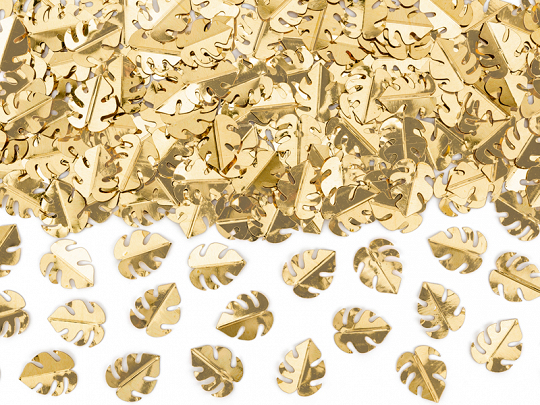 Obrázek k výrobku 21006 - PartyDeco Konfety na párty zlaté listy metalické (15 g)