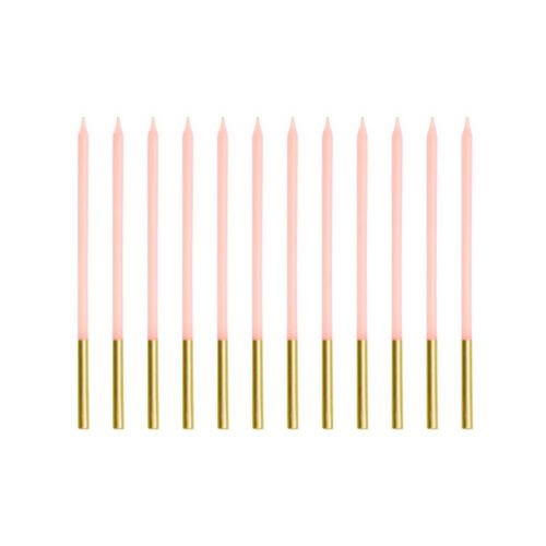 Obrázek k výrobku 26419 - PartyDeco narodeninové sviečky, ružové, 14 cm