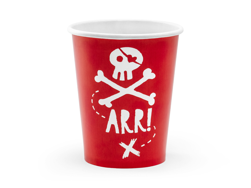 Obrázek k výrobku 20267 - PartyDeco papierové poháre Piráti (6 ks)