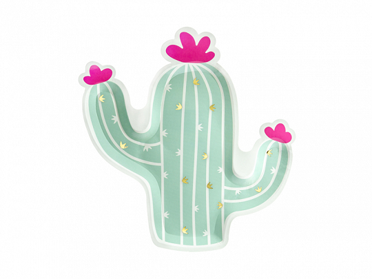 Obrázek k výrobku 20342 - PartyDeco papierové taniere Kaktus (6 ks)