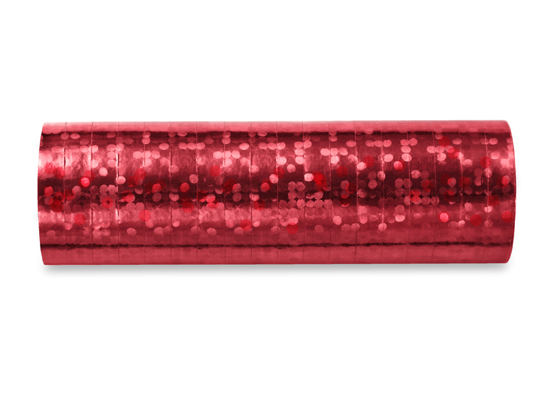 Obrázek k výrobku 21327 - PartyDeco Párty stuha červená holografická (38 cm)