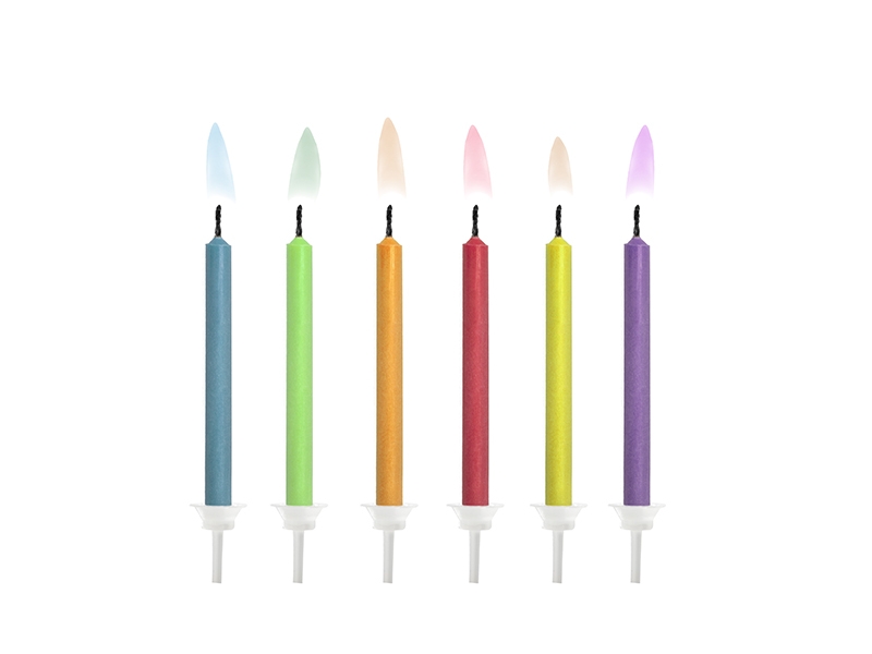 Obrázek k výrobku 14638 - PartyDeco svíčky s barevným plamenem (6 ks)