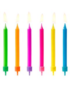 Obrázek k výrobku 17014 - PartyDeco sviečky farebné (6 ks)