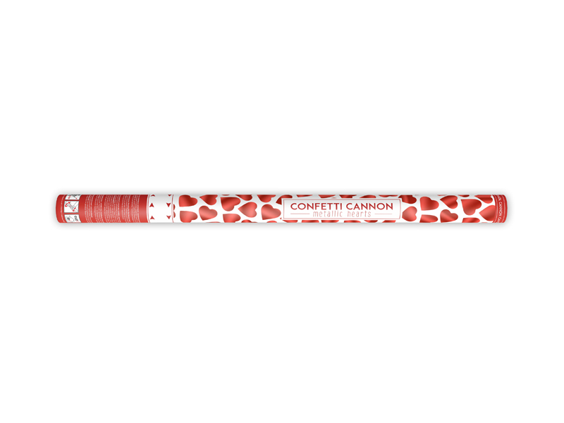 Obrázek k výrobku 21325 - PartyDeco Vystrelovacie konfety Srdcia červené (80 cm)