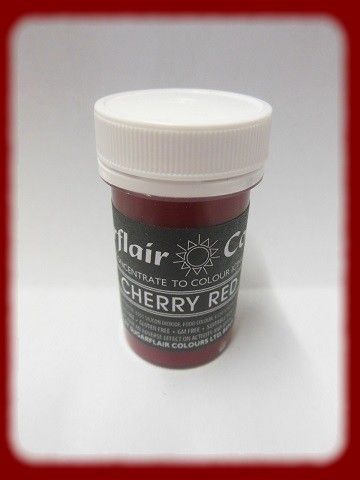 Obrázek k výrobku Pastelová gelová barva Sugarflair (25 g) Cherry Red