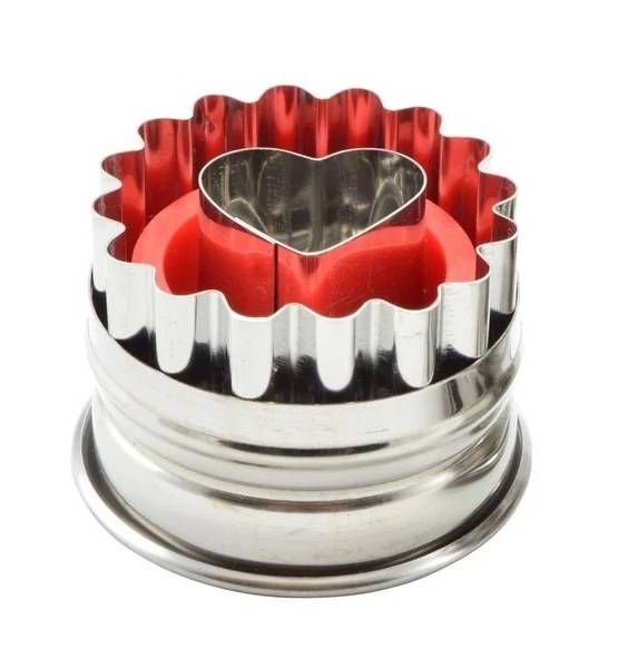 Obrázek k výrobku 27252 - Perfect Home vypichovač so stredom Srdiečko vo vrúbkovanom koliesku