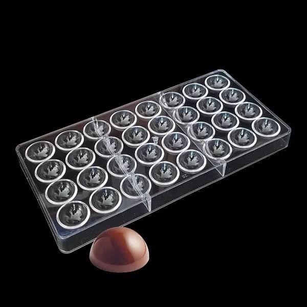Obrázek k výrobku 27052 - Plastová forma na čokoládu Pologuľe 2,5 cm