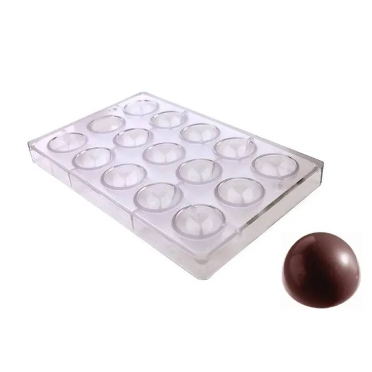 Obrázek k výrobku 27032 - Plastová forma na čokoládu Polokoule 3 cm