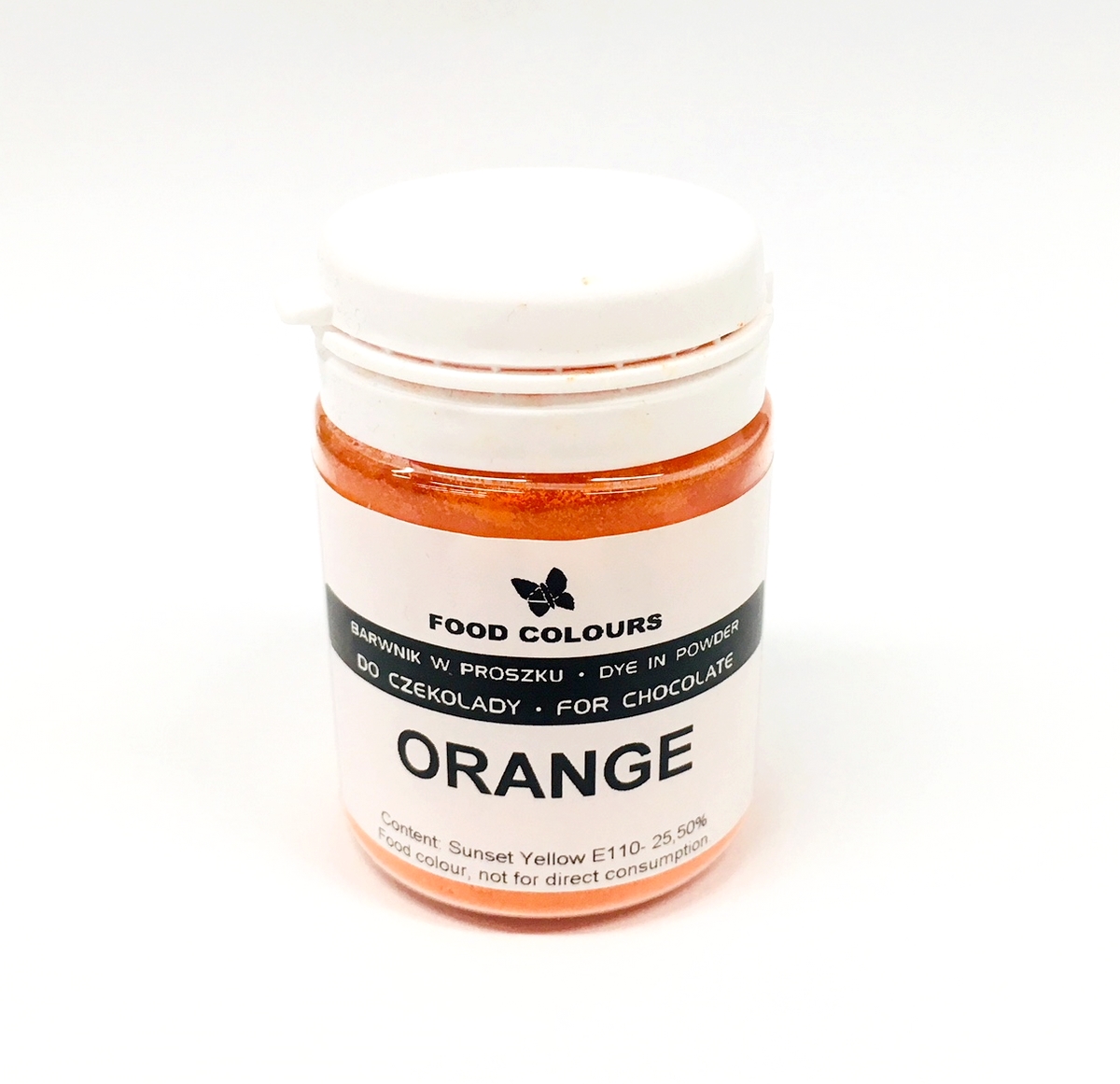 Obrázek k výrobku 14513 - Prášková barva do čokolády Food Colours Orange (20 g)