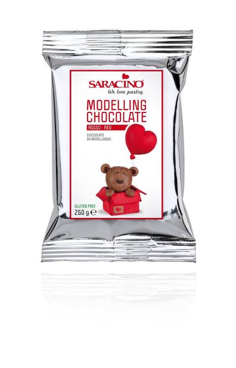 Obrázek k výrobku 25611 - Saracino Modelovacia čokoláda Saracino červená 250 g