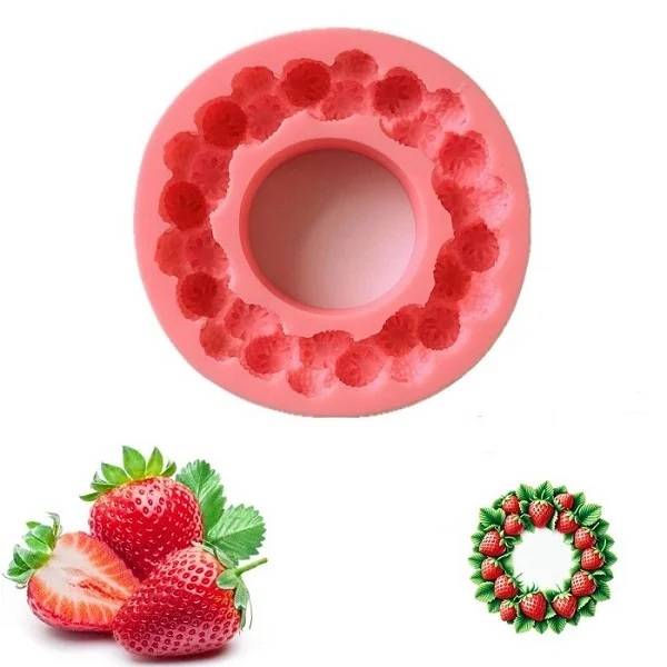 Obrázek k výrobku 27046 - Silikónová forma Jahodový veniec 14,5 cm