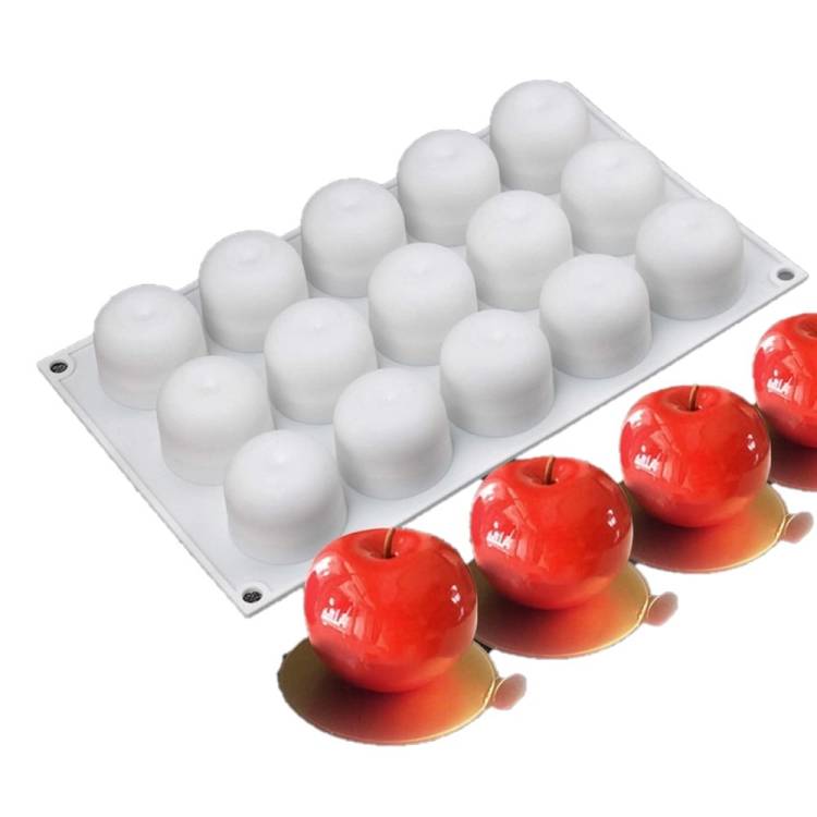 Obrázek k výrobku 27377 - Silikónová forma na pečenie/na mrazené dezerty Jablká (na 15 ks)