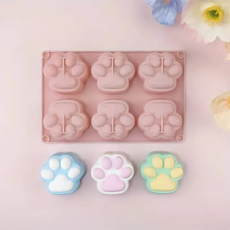 Obrázek k výrobku 27433 - Silikónová forma na pečenie/na mrazené dezerty Labky (na 6 ks)