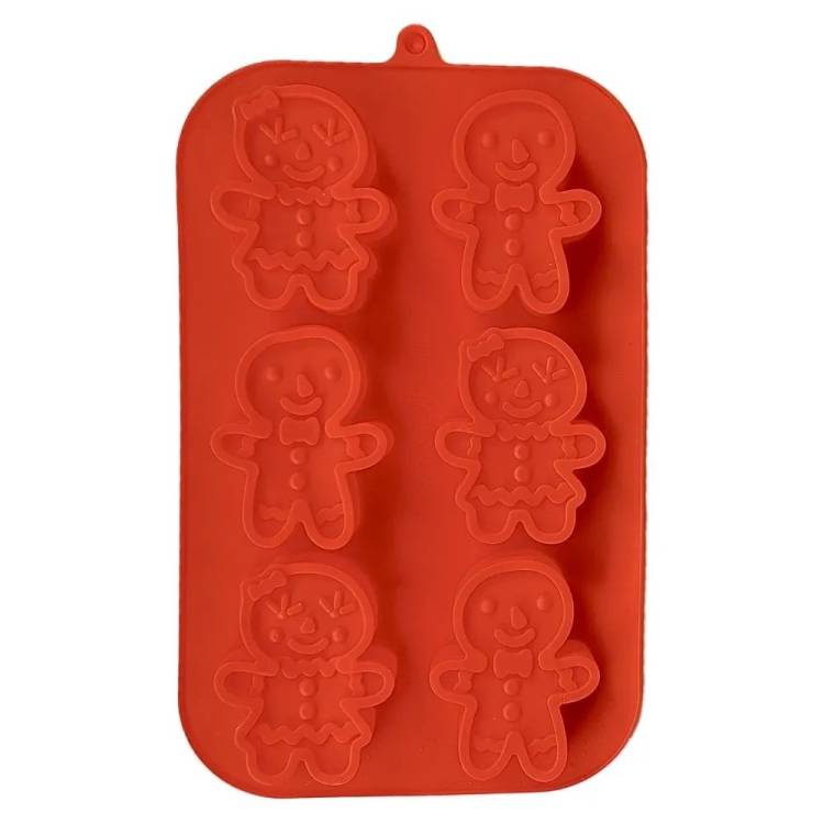 Obrázek k výrobku 27437 - Silikónová forma na pečenie/na mrazené dezerty Perníčky (na 6 ks)