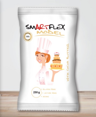 Obrázek k výrobku 17680 - Smartflex Model s kakaovým maslom 0,25 kg v sáčku (Modelovacia hmota na torty)