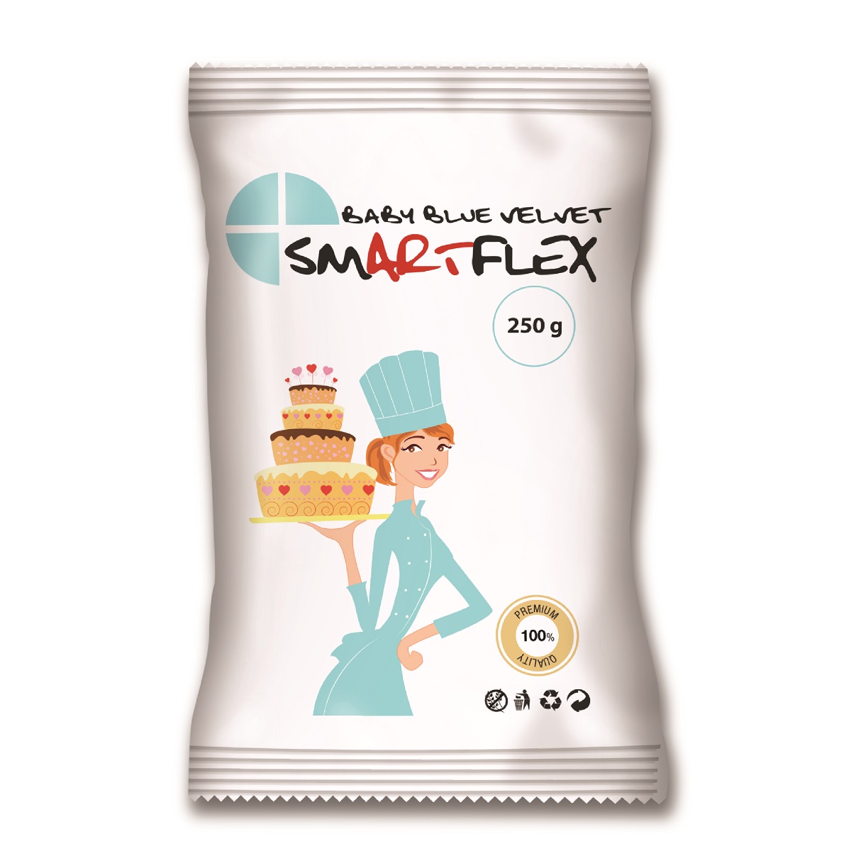 Obrázek k výrobku 17701 - Smartflex Velvet Vanilka (Baby Blue) Bledo modrá v sáčku (1 kg)