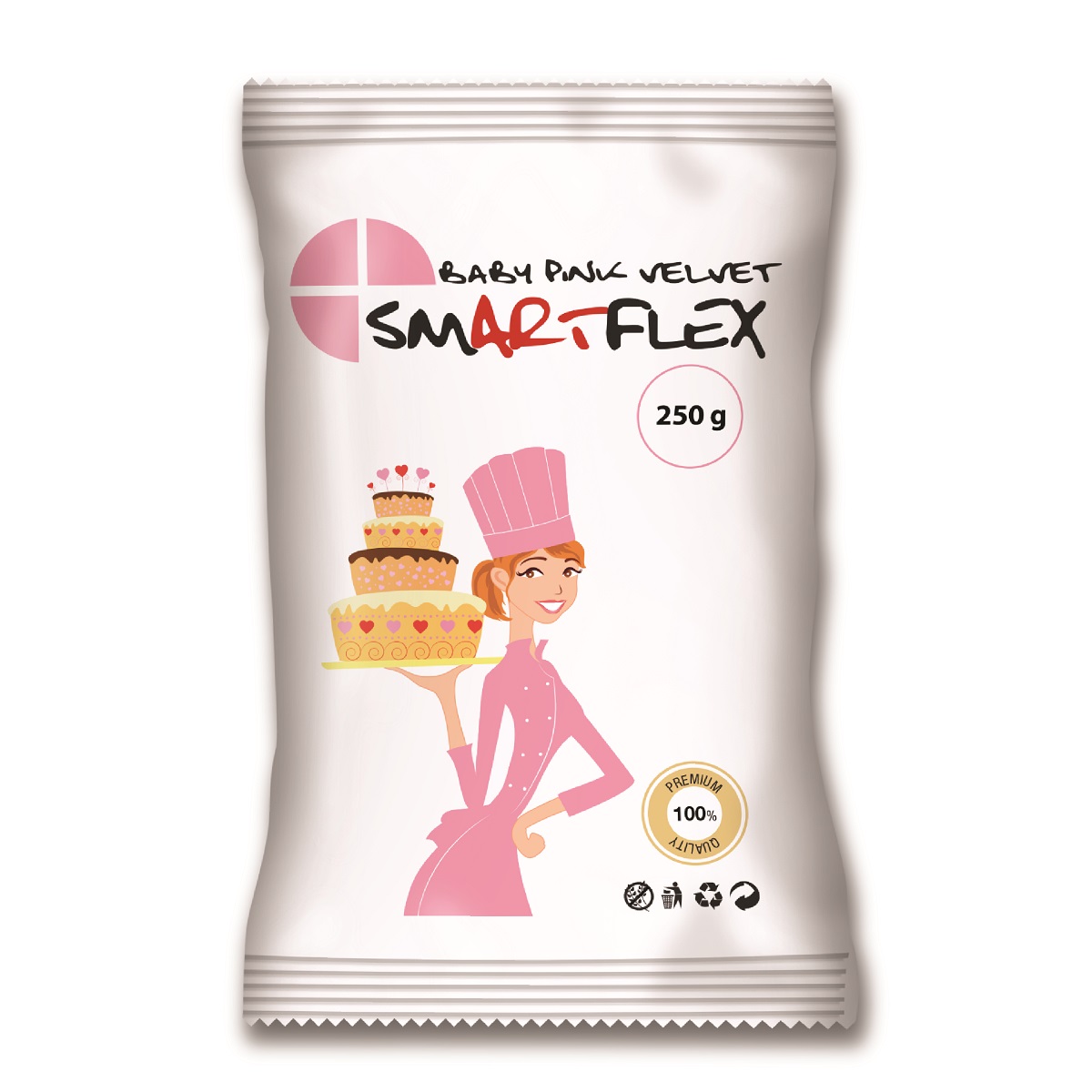 Obrázek k výrobku 17410 - Smartflex Velvet Vanilka (Baby pink) Svetlo ružová v sáčku (0,25 kg)