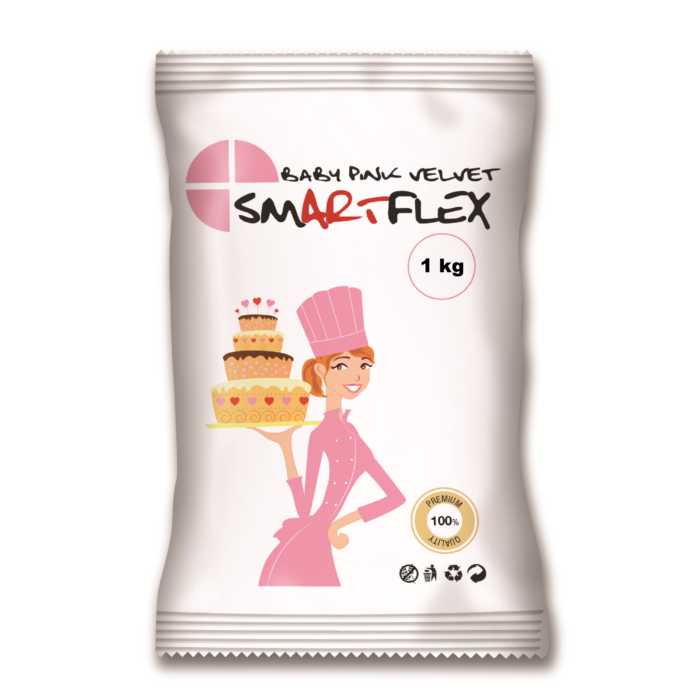 Obrázek k výrobku 17567 - Smartflex Velvet Vanilka (Baby pink) Svetlo ružová v sáčku (1 kg)