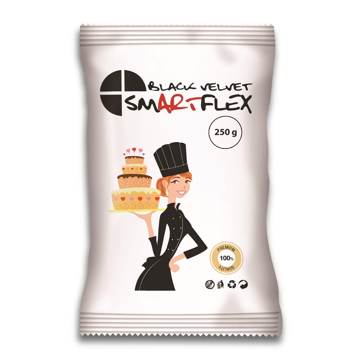 Obrázek k výrobku 17409 - Smartflex Velvet Vanilka (Black) Čierna v sáčku (0,25 kg)