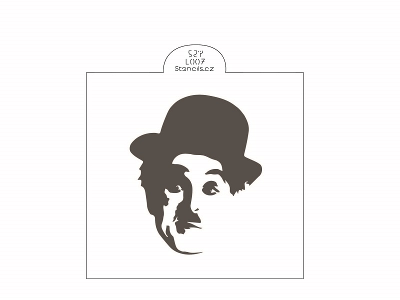 Obrázek k výrobku 16483 - Stencil Charlie Chaplin