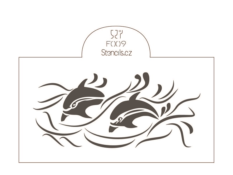 Obrázek k výrobku 16423 - Stencil Delfíni veľký