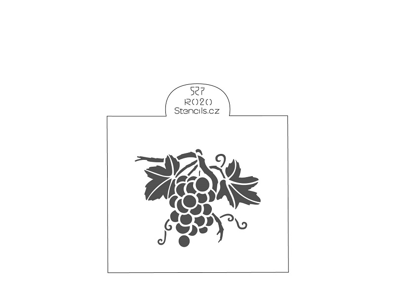 Obrázek k výrobku 16435 - Stencil Hroznové víno malé