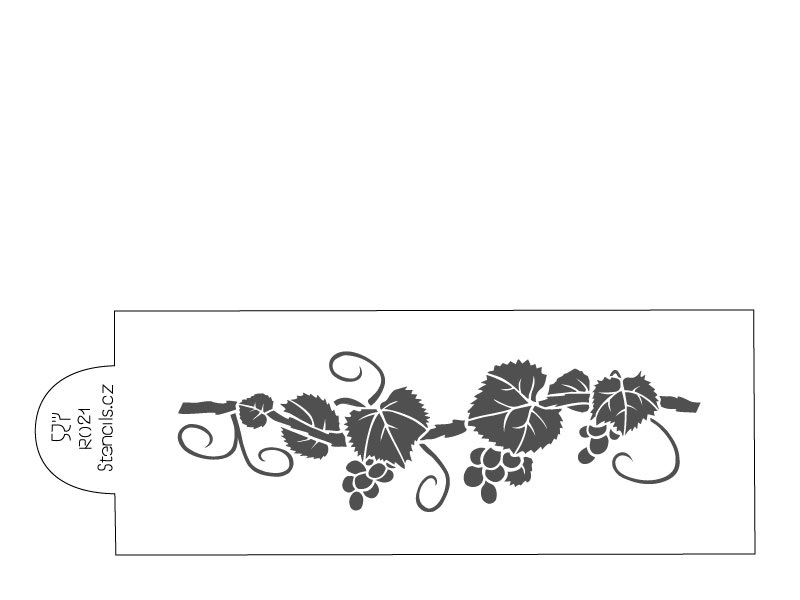 Obrázek k výrobku 16421 - Stencil Hroznové víno (na bok torty)
