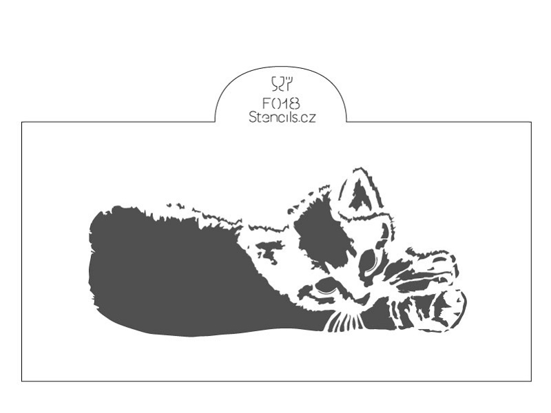 Obrázek k výrobku 16474 - Stencil Mačka ležiaca