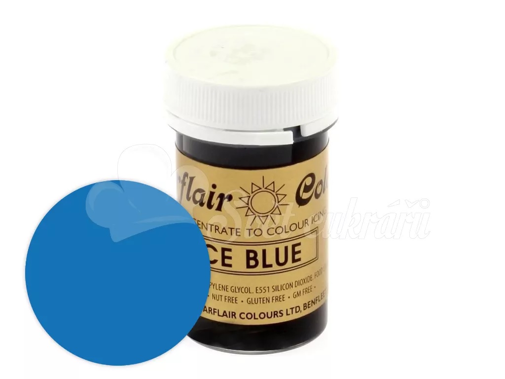 Obrázek k výrobku 19725 - Sugarflair Pastelová gélová farba Ice Blue (25 g)